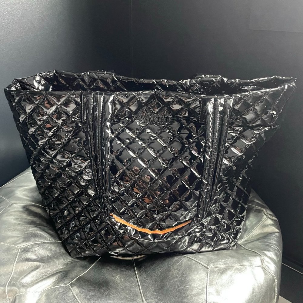 Medium Black Lacquer Metro Tote